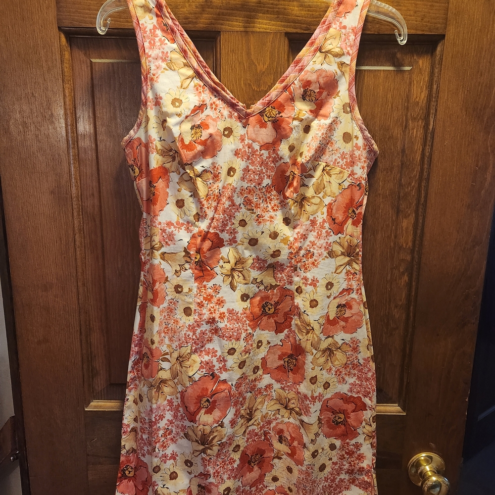 CDC Floral Mini Dress - Pink and Orange